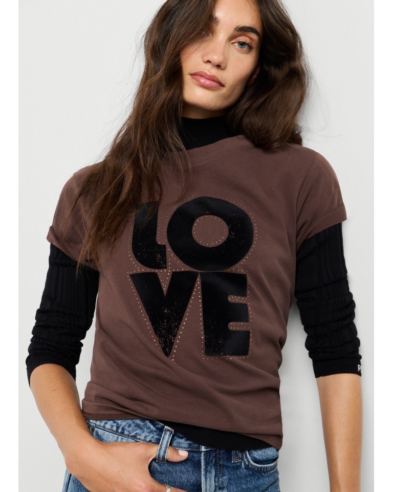 CAMISETA MARRÓN BEATRISA...