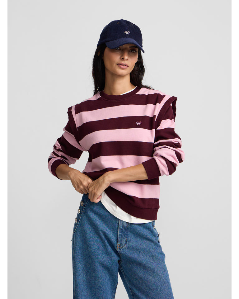 SUDADERA HOMBRERAS RAYAS...