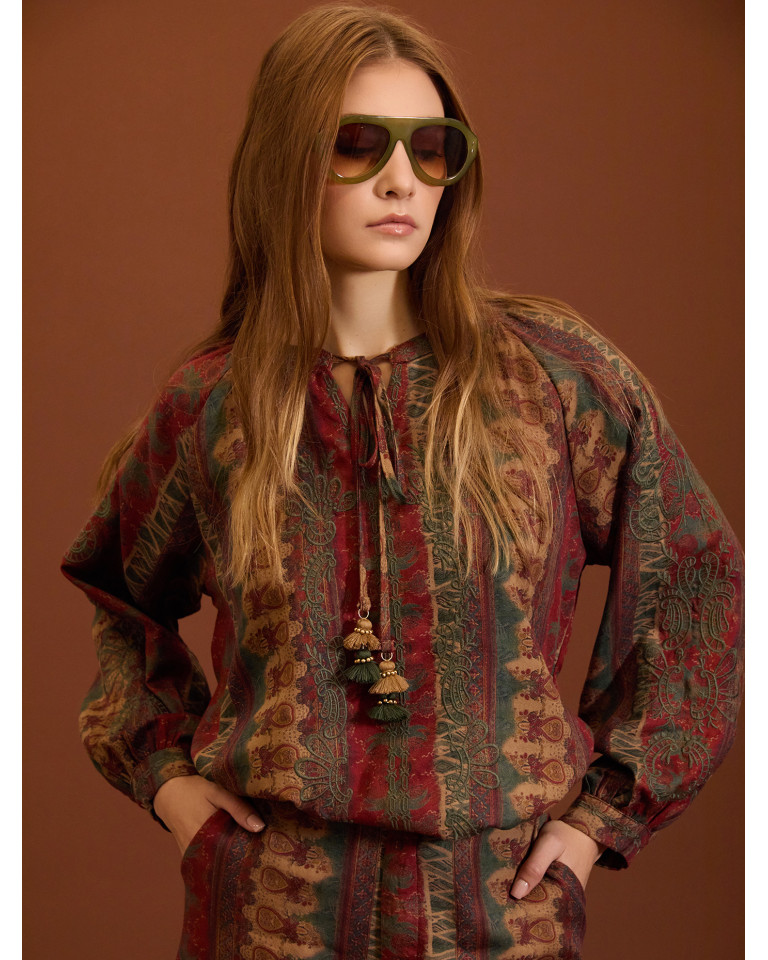 BLUSA ESTAMPADO ÉTNICO MEISIE