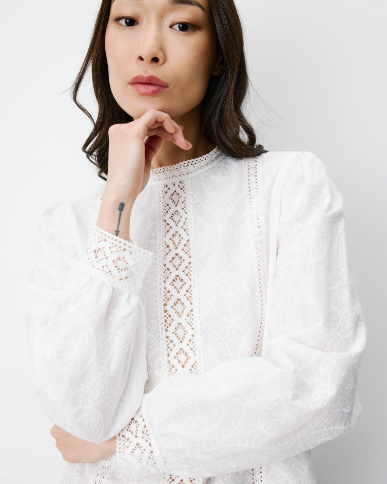 BLUSA ENCAJE BLANCA ABIGAIL...