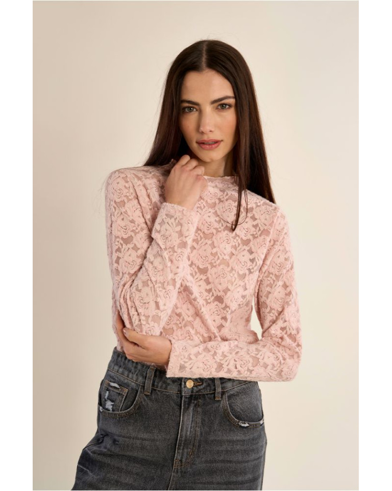 TOP ROSA ENCAJE MOLLY BRACKEN